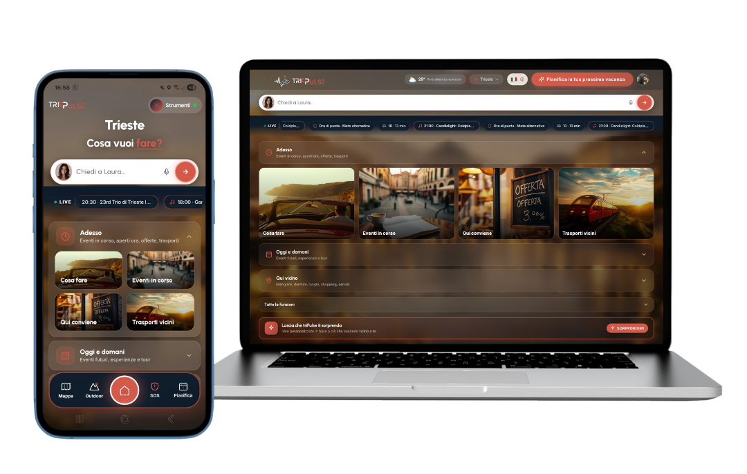 Schermate reali dell’app triPulse
